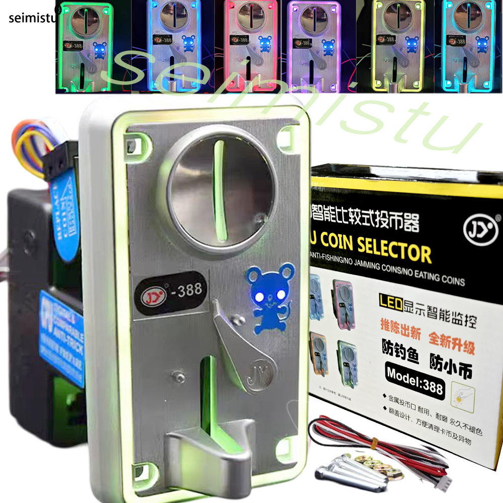 Coin Pusher Machine - Multi Coin Acceptor Electronic Colorful Flash