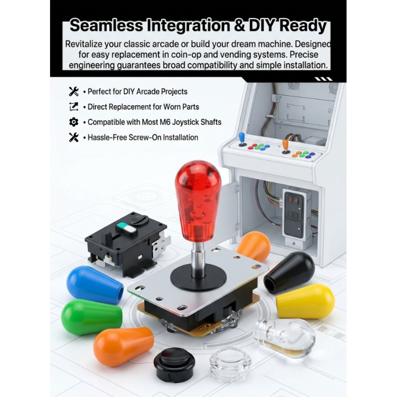 1 PCS M6 Joystick  American Ba - Joystick Arcade Parts 리뷰 및 가격