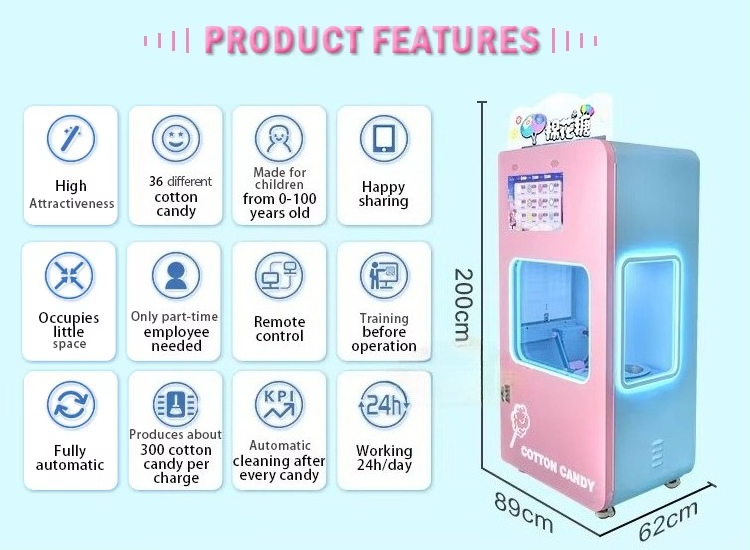 Outdoor Fully Automatic Cotton - Candy Floss Machine 리뷰 및 가격