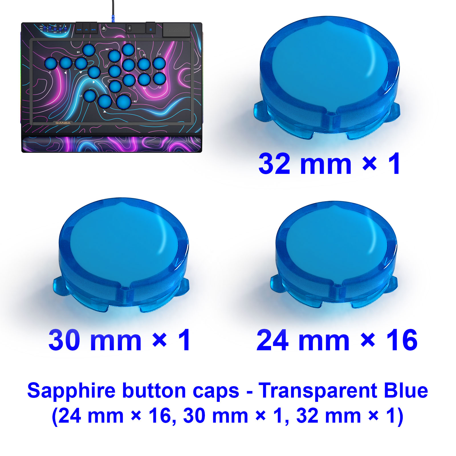 QANBA SAPPHIRE S1 Button Cap A - Joystick Arcade Parts 리뷰 및 가격