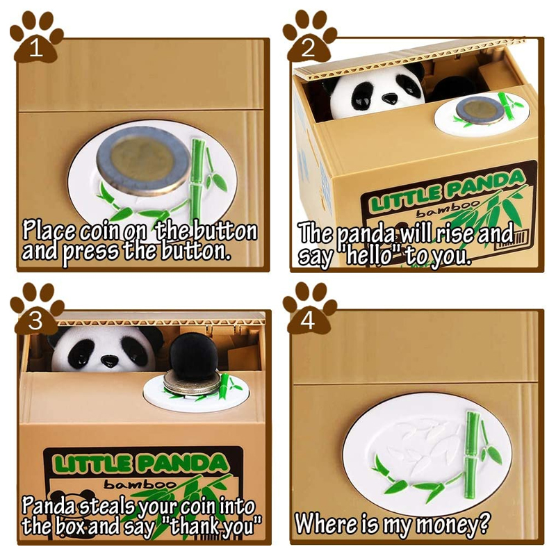Cat Panda Stealing Coin Money  - Coin Operated Kiddie Ride 리뷰 및 가격